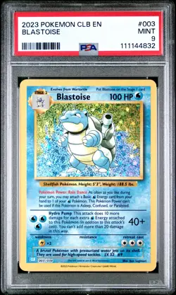 2023 POKEMON BLASTOISE & SUICUNE EX DECK #003 BLASTOISE PSA 9 - Image 1
