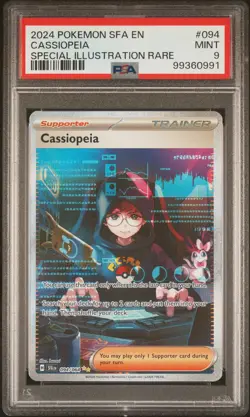 2024 POKEMON SFA EN-SHROUDED FABLE SPECIAL ILLUSTRATION RARE CASSIOPEIA PSA 9 - Image 1