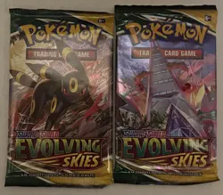 POKEMON TCG SWORD & SHIELD EVOLVING SKIES 2 SEALED BOOSTER PACKS NEW - Image 1