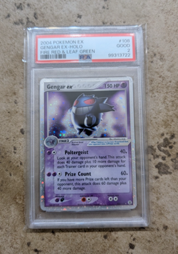 Pokemon Gengar ex 108/112 FireRed & LeafGreen Holo *SWIRL PSA 2 - Image 1