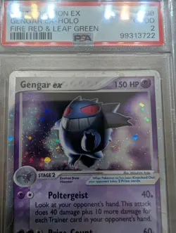 Pokemon Gengar ex 108/112 FireRed & LeafGreen Holo *SWIRL PSA 2 - Image 3