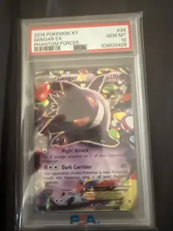 2014 Pokemon XY Gengar EX Phantom Forces PSA 10 Gem Mint New Cert - Image 1