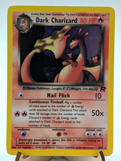 Pokemon TCG Dark Charizard Holo Rare Team Rocket 4/82 - Image 1