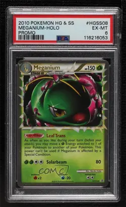 Meganium Pokemon HeartGold & SoulSilver Black Star Promo PSA 6 2010 - Image 1
