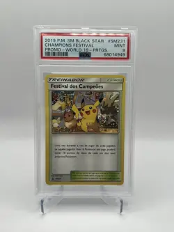 Pokemon Champions Festival World Championships 2019 Portuguese Promo SM231 PSA 9 - Image 1