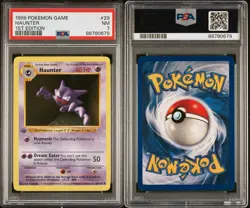 HAUNTER 1999 POKEMON GAME 1ST EDITION BASE SET UNCOMMON 29/102 PSA 7 Q5081 - Image 3