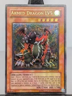 Armed Dragon LV5 Ultimate Rare SOD-EN014 Soul of the Duelist Unlimited - Image 1
