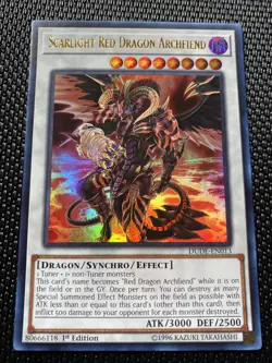 Yu-Gi-Oh! Scarlight Red Dragon Archfiend DUDE-EN013 Ultra Rare 1st Edition NM - Image 1