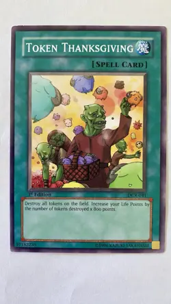 Yu-Gi-Oh! TCG Token Thanksgiving Dark Crisis DCR-041 1st Edition Common NM - Image 1