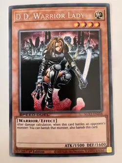 *** D.D. WARRIOR LADY *** 1ST EDITION SECRET RARE SGX1-ENE04 MINT/NM YUGIOH! - Image 1