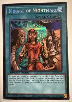 YuGiOh MIRAGE OF NIGHTMARE SBC2-ENG09 Prismatic Secret Rare Battle City - Image 1