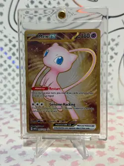 Pokemon TCG Mew EX Metal Gold 205/165 Scarlet & Violet 151 Promo Card - Image 1