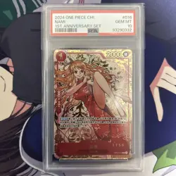 One Piece Card Nami PSA10 China 1st Anniversary Serial Red Nami Rare - Image 1