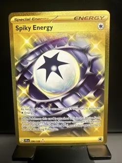 Pokemon TCG Spiky Energy 190/159 Journey Together Secret Rare Gold Card - Image 1