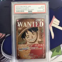 One Piece Card Luffy PSA10 Special Wanted Poster Mighty Enemies Promo - Image 1