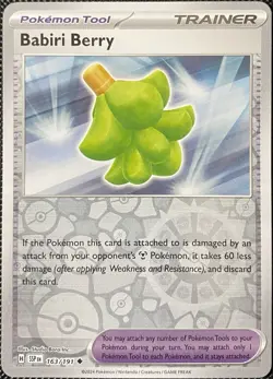 Babiri Berry 163/191 Sv08: Surging Sparks Reverse Holo - Pokemon Card - Image 1