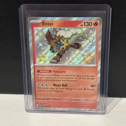 Pokemon Entei TCG Holo Shiny Rare Card 112/091 Paldean Fates - Image 1