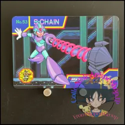 Mega MAN X Card 53 Strike Chain CAPCOM BANDAI JAPAN Japanese 1993 Rockman - Image 1