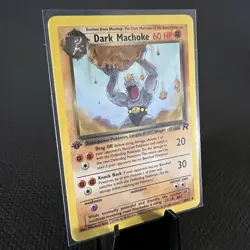 1st Edition Dark Machoke 40/82 Team Rocket Card LP - Image 1