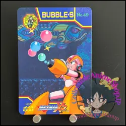 Mega MAN X Card 49 Bubble Splash CAPCOM BANDAI JAPAN Japanese 1993 Rockman - Image 1