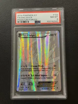 Pokemon TCG Dialga EX Card Phantom Forces Secret Rare 122/119 PSA 8 - Image 1