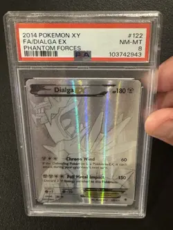 Pokemon TCG Dialga EX Card Phantom Forces Secret Rare 122/119 PSA 8 - Image 2
