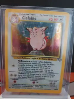 Clefable 1/64 Pokemon Card Jungle Holo WOTC 1999 LP Rare - Image 1