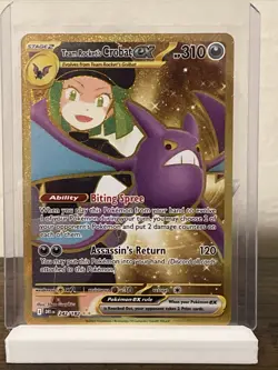 Team Rockets Crobat EX SV Destined Rivals Hyper Rare Card 242/182 Pokemon TCG NM - Image 1