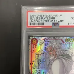 One Piece Card Rayleigh PSA10 SEC Comic Parallel OP08-118 Rare Collector - Image 3