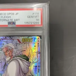 One Piece Card Rayleigh PSA10 SEC Comic Parallel OP08-118 Rare Collector - Image 4
