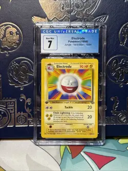 Electrode 18/64 Jungle 1st Ed Non Holo Rare 1999 ERROR Pokemon Card CGC 7 NM - Image 1
