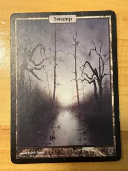 MTG Swamp (Full Art) Unhinged Common MP - Image 1