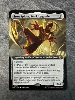 Iron Spider, Stark Upgrade (Extended Art) Marvel's Spider-Man Regular NM - MTG - Image 1