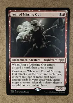 Fear of Missing Out - Duskmourn - NM MTG - Image 1