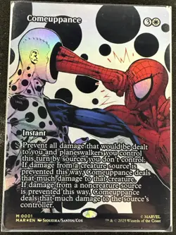 Comeuppance Borderless FOIL MTG Spider-Man NM-M 0001 - Image 1
