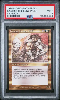 KASIMIR THE LONE WOLF Legends PSA 9 MTG EDH [Nostalgium] - Image 1