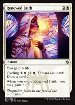 1 x Renewed Faith - Foil - Masters 25 - NM-Mint - MTG - Image 1