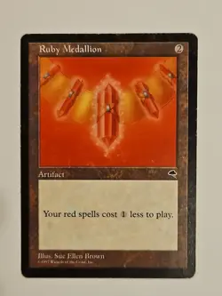 Ruby Medallion Tempest 1997 Near Mint Mtg Magic The Gathering - Image 1