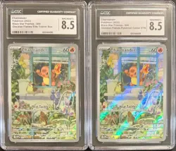 SEQUENTIAL CGC 8.5 CHARMANDER 044 OBSIDIAN FLAMES ETB POKEMON CENTER NM/ MINT+ - Image 1