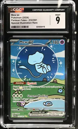 MEW EX Paldean Fates Special Illustration Rare #232 CGC 9 Pokemon [Nostalgium] - Image 1