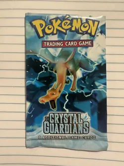 Pokemon Ex Crystal Guardians EMPTY booster Pack Charizard Artwork - Image 1
