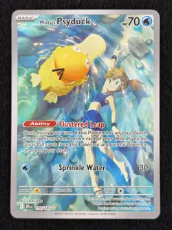Pokemon TCG Destined Rivals Misty's Psyduck Illustration Rare IR 193/182 - Image 1