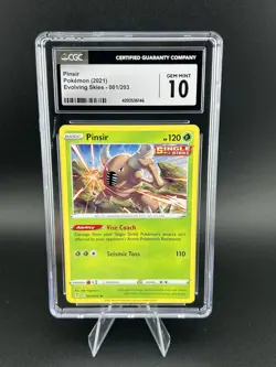 Pinsir 2021 Pokemon TCG Evolving Skies 001/203 CGC 10 Gem Mint Single Strike - Image 1