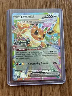 Pokemon Prismatic Evolutions Eevee ex 075/131 Surprise Box Stamped Promo - Image 1