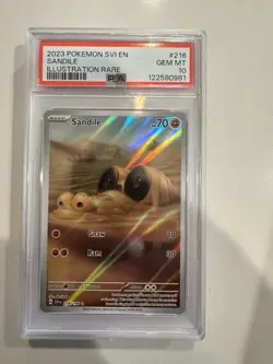 2023 Pokemon SVI Scarlet & Violet Sandile Illustration Rare 216 PSA Gem Mint 10 - Image 1