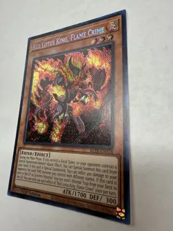 Yugioh TCG Red Lotus King, Flame Crime BLTR-EN028 Secret Rare - Image 2