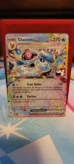 Glaceon Ex Prize Pack Series 7 Prismatic Evolutions Card Holo Stamped - Image 1