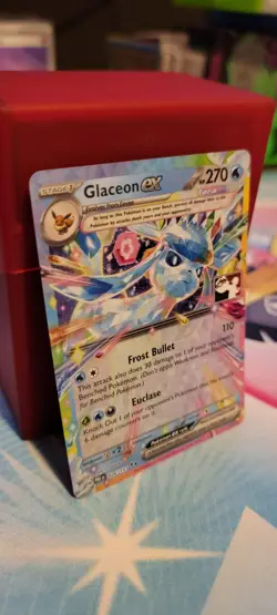 Glaceon Ex Prize Pack Series 7 Prismatic Evolutions Card Holo Stamped - Image 2