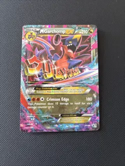 Pokemon M Garchomp EX XY166 Holo Rare Trading Card - Image 1