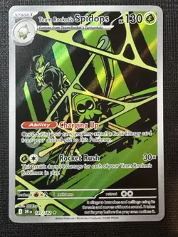 Pokemon TCG Team Rockets Spidops Card 187/182 Destined Rivals NM Condition - Image 1